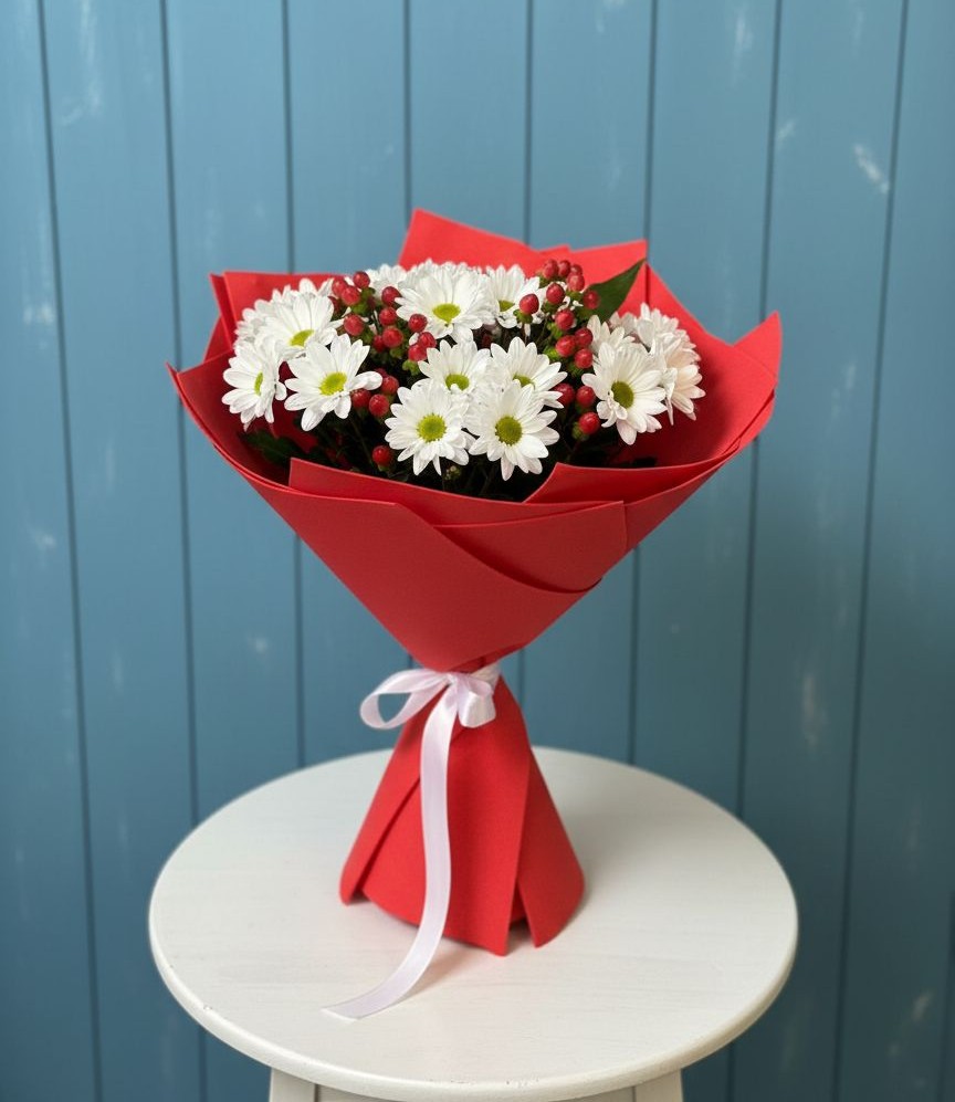 Букет цветов из: Хризантемы в Староминской