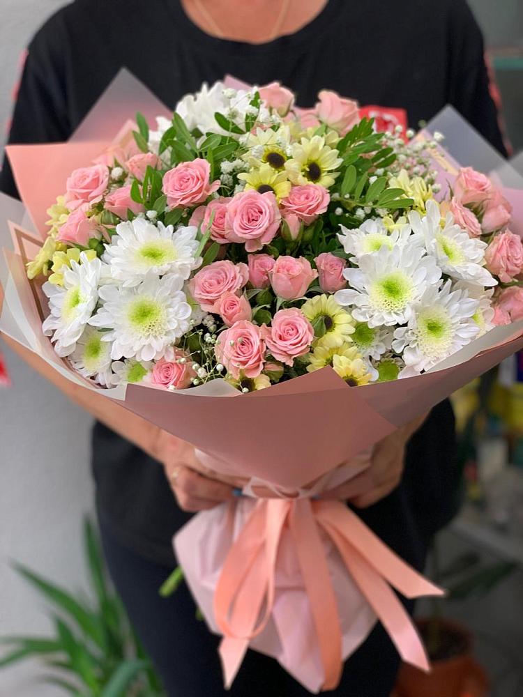 Букет цветов из: Розы и Хризантемы в Староминской