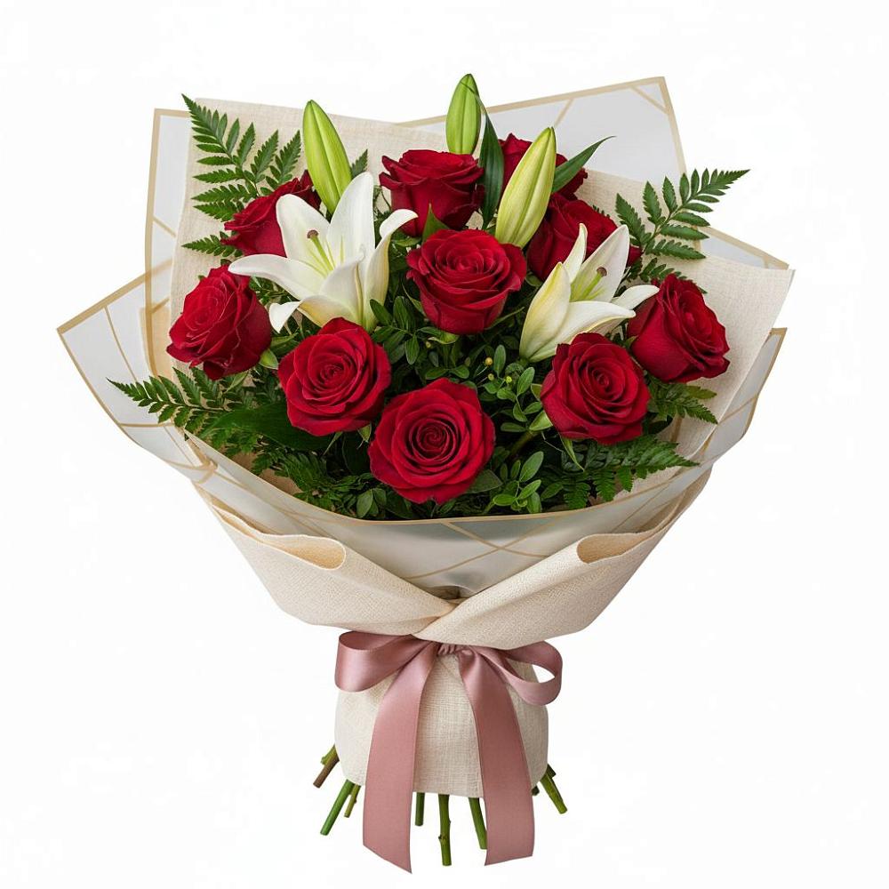 Букет цветов из: Лилии и Розы в Староминской