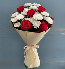 Букет цветов из:  Розы и Хризантемы в Староминской