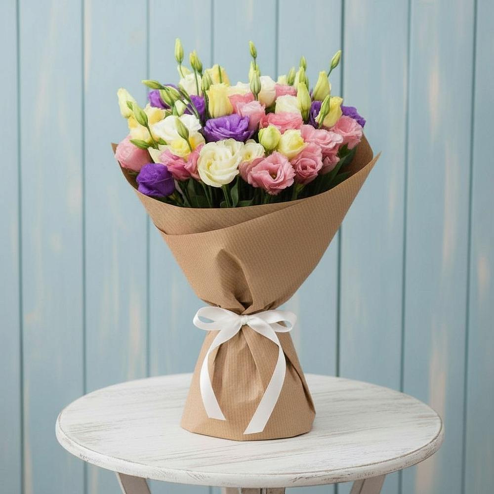 Букет цветов из: Лизиантусы в Староминской