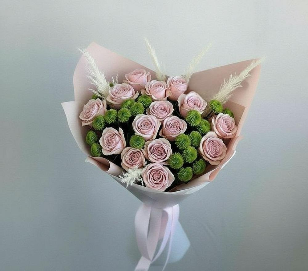 Букет цветов из: Розы и Хризантемы в Староминской