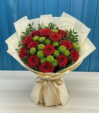 Букет цветов из:  Розы и Хризантемы в Староминской