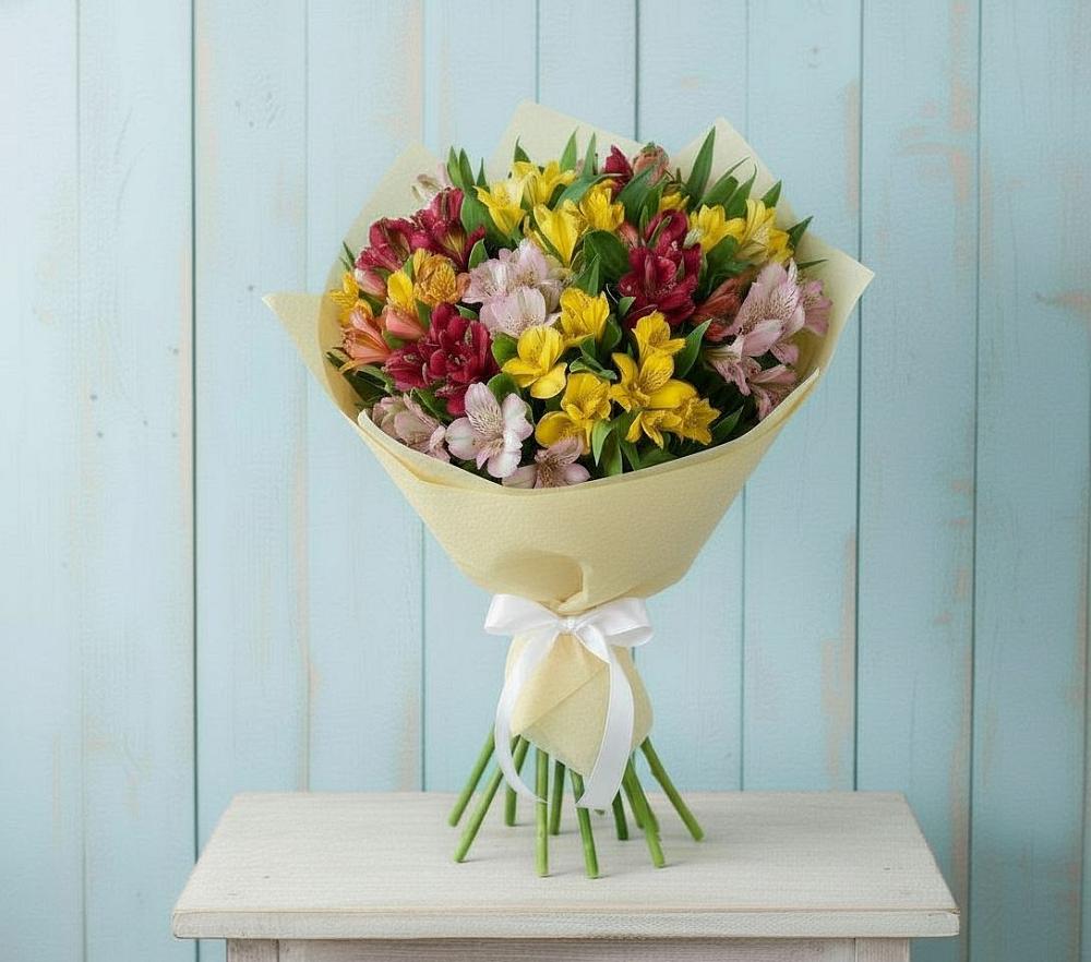 Букет цветов из: Альстромерии в Староминской