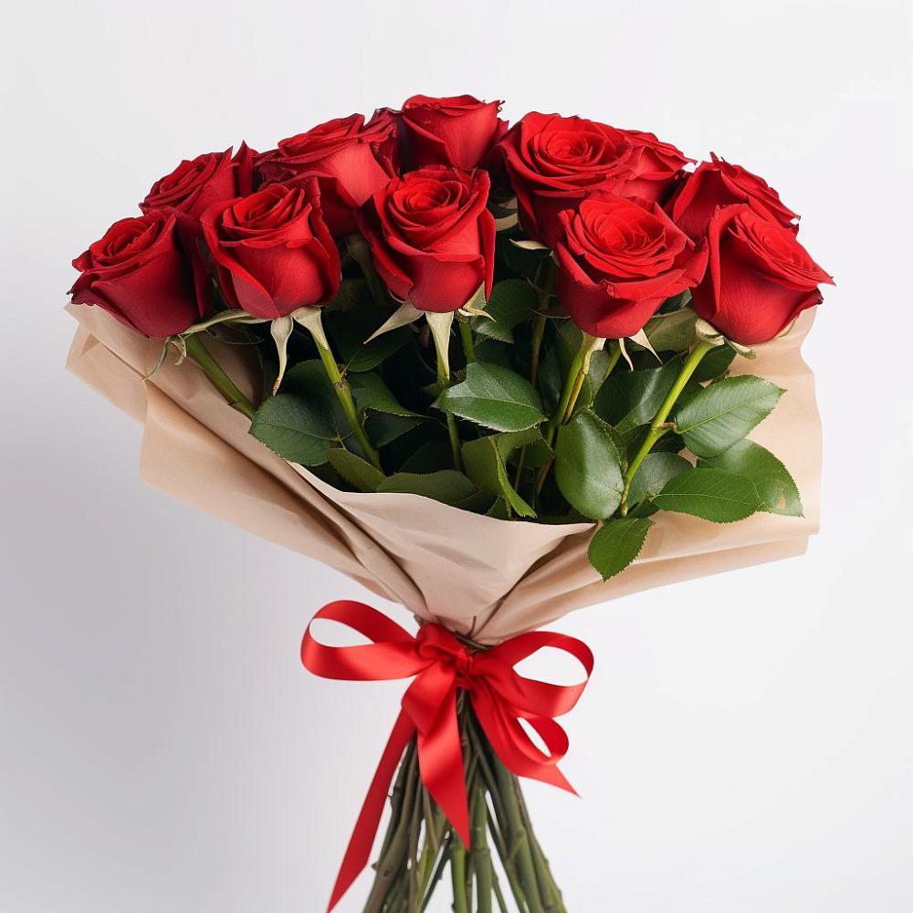 Букет 11 Красных роз Эдлесс Лав в Староминской